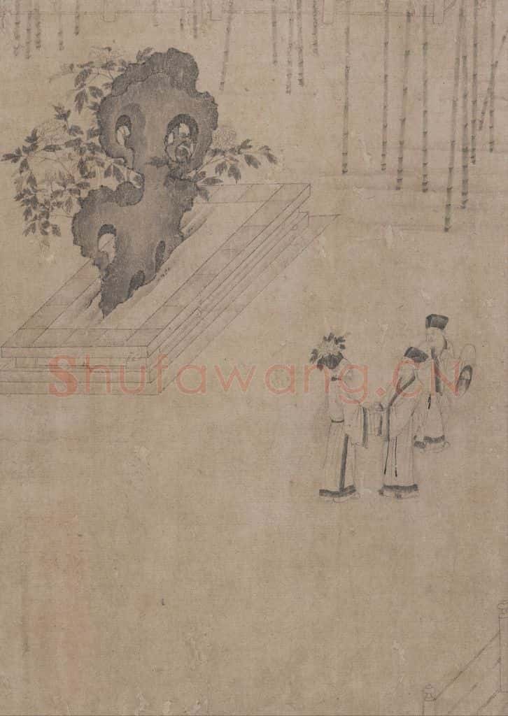 宋 佚名《商山四皓会昌九老图》书画作品