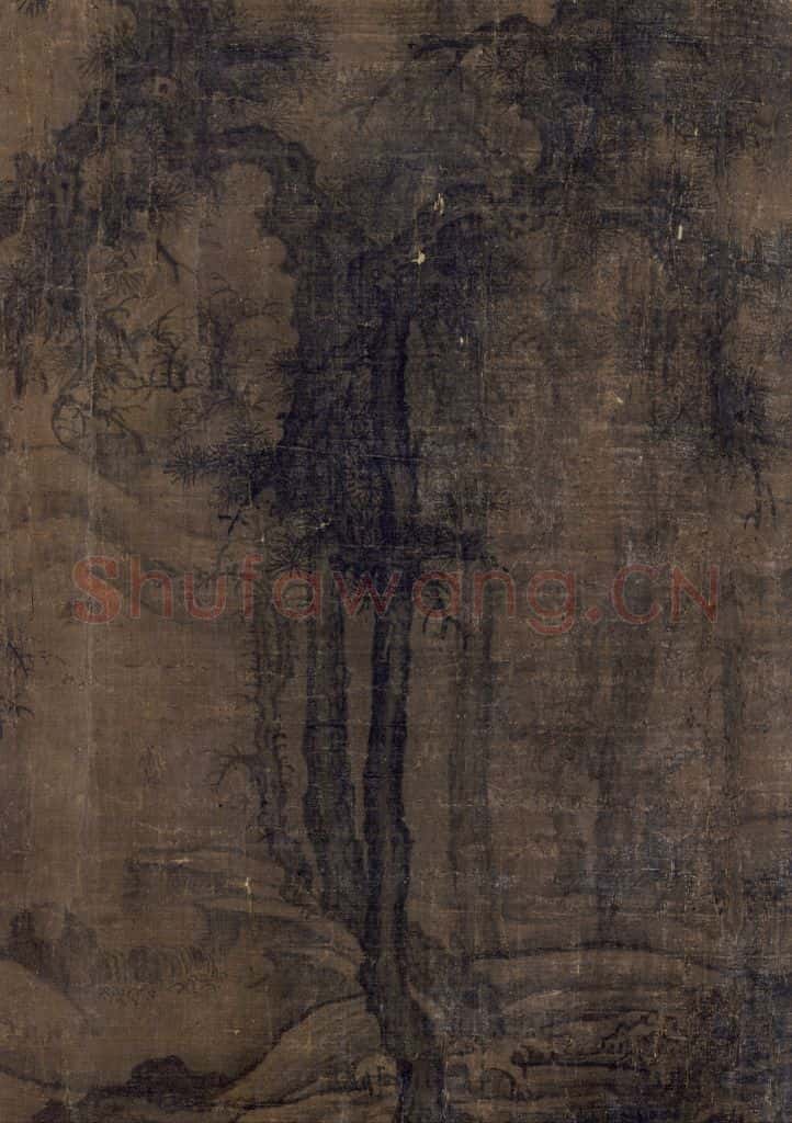 宋 李成《小寒林图》书画作品