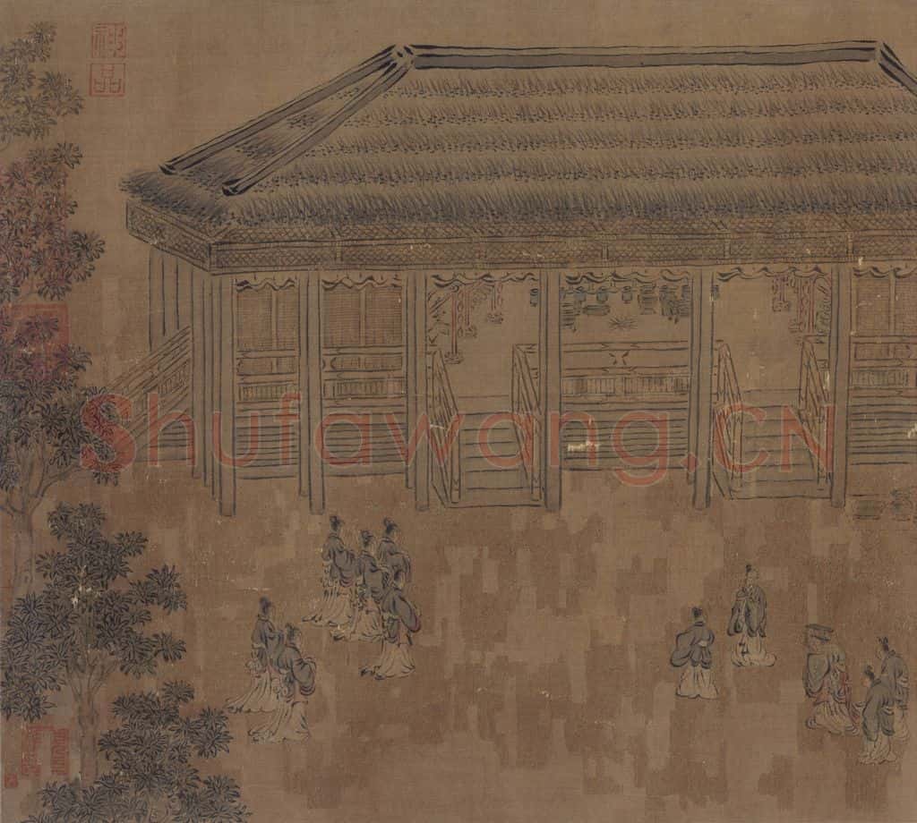 宋 马和之(传)《风颂清庙之什图》书画作品