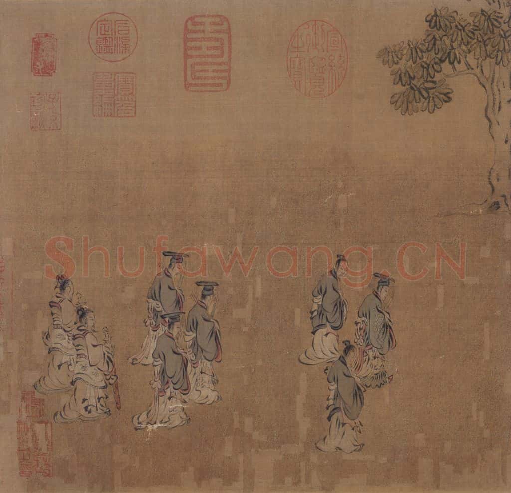 宋 马和之(传)《风颂清庙之什图》书画作品