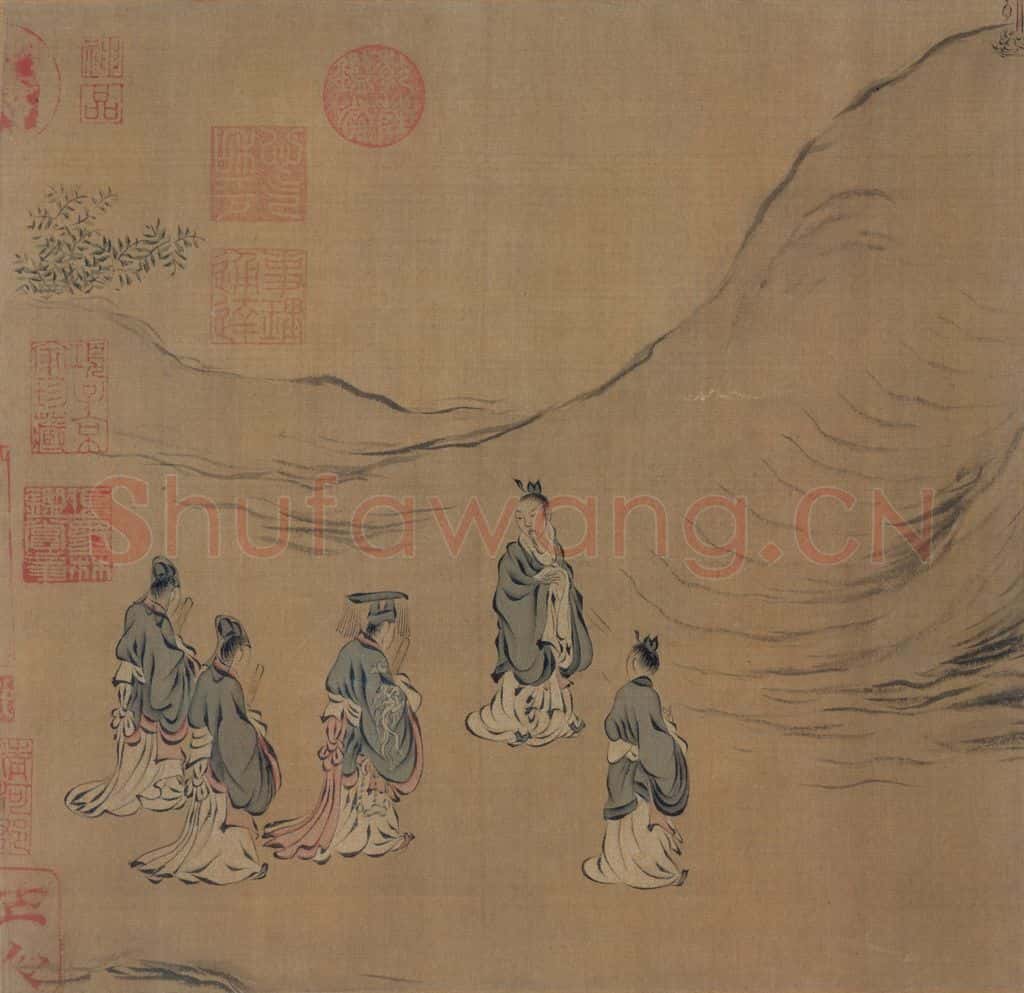 宋 马和之(传)《风颂清庙之什图》书画作品