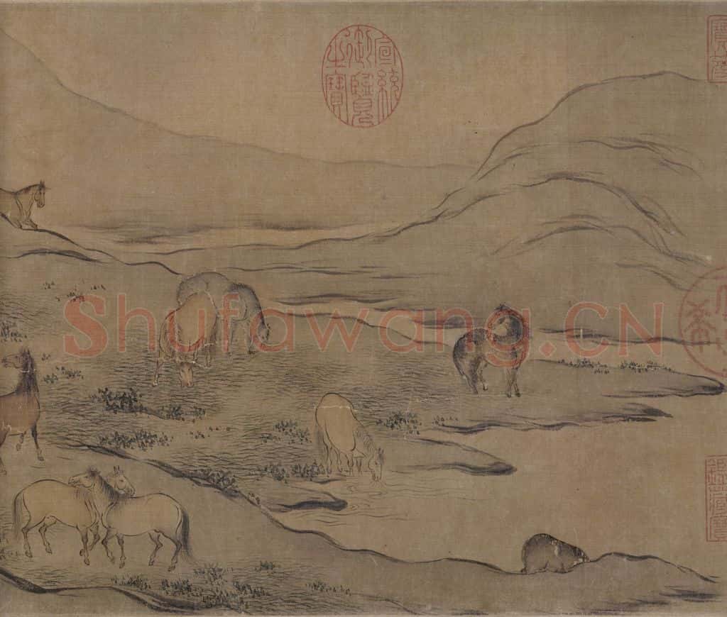 宋 马和之（传）《鲁颂三篇图》书画作品