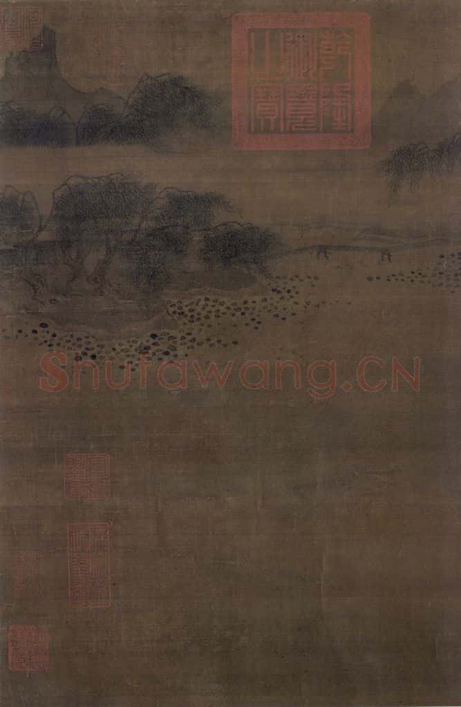 宋 马麟《荷香清夏图》书画作品