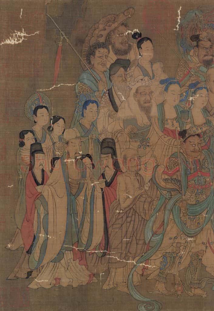 宋 佚名《燃灯佛授记释迦文图》书画作品