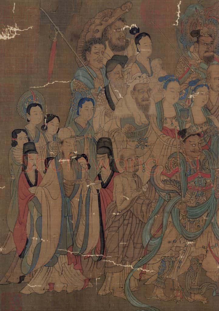 宋 佚名《燃灯佛授记释迦文图》书画作品
