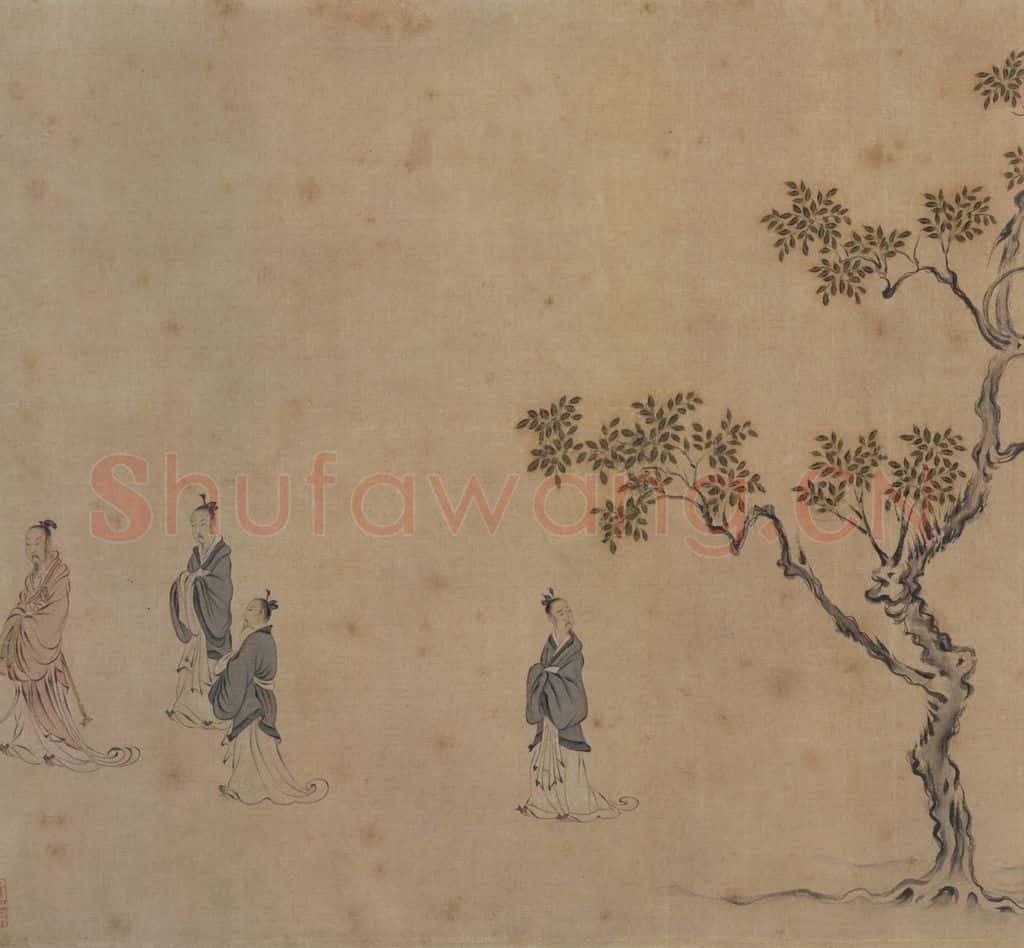 宋 马和之《唐风图》书画作品