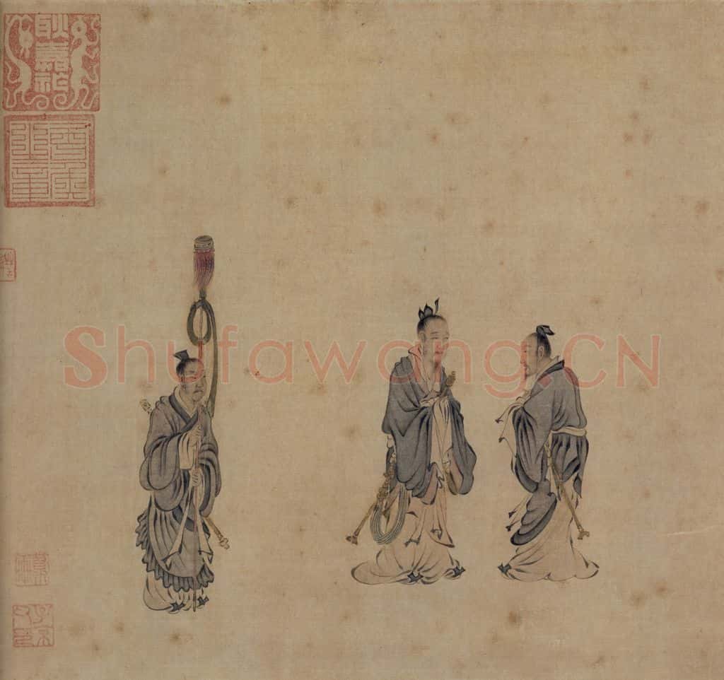 宋 马和之《唐风图》书画作品