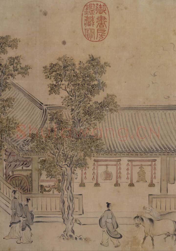宋 马和之《唐风图》书画作品