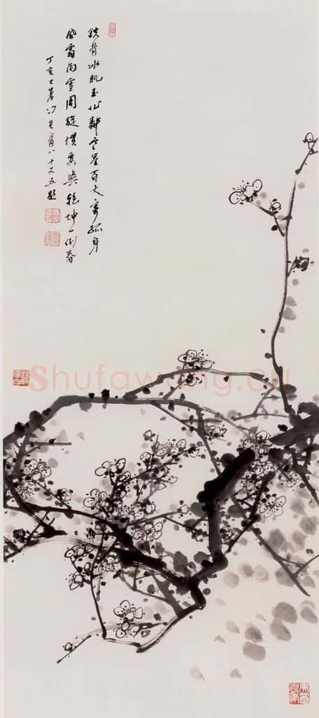90年代 蒋凤白《墨梅》书画作品