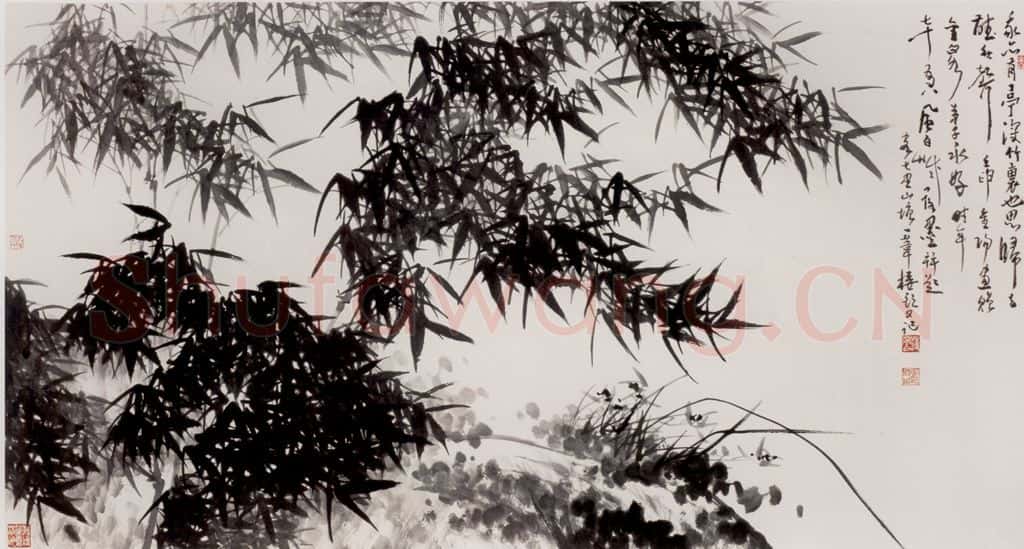 1992年 蒋凤白《深竹秋声图》书画作品