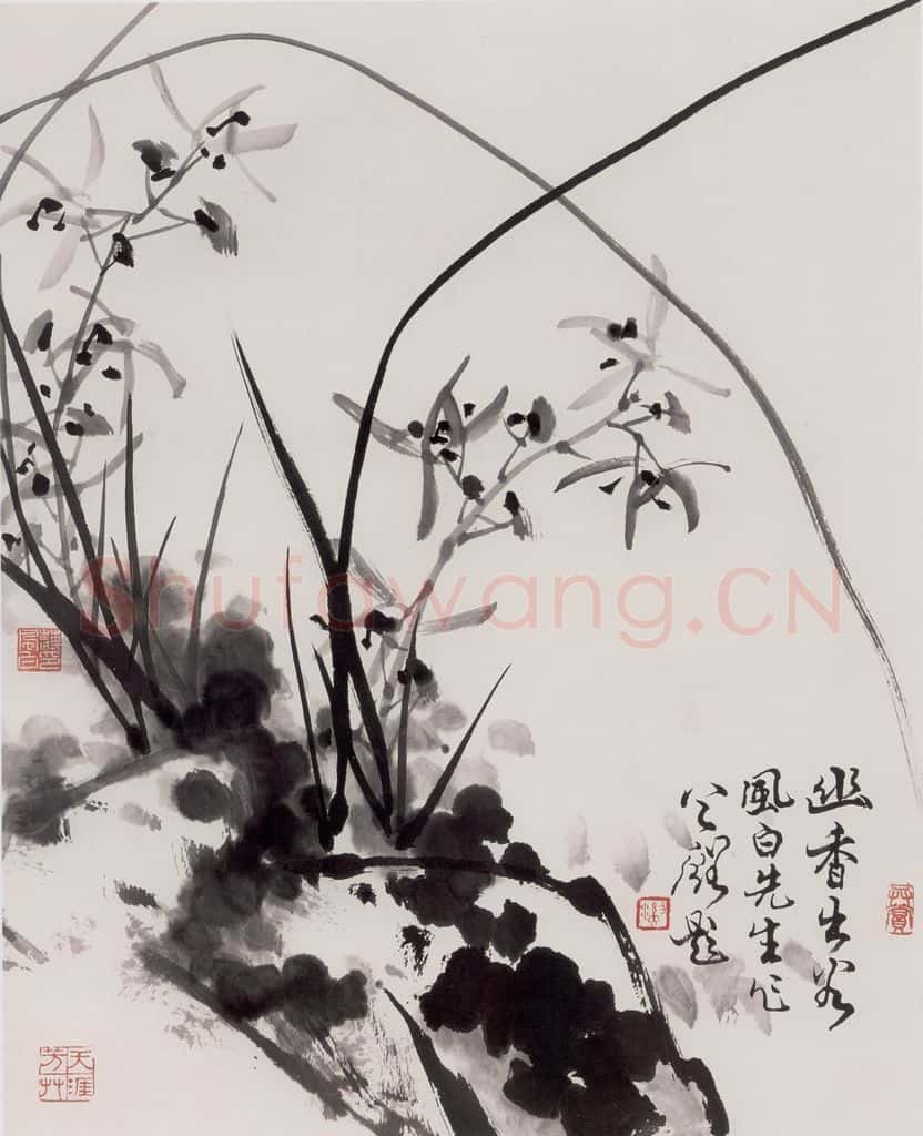 90年代 蒋凤白《幽香出谷》书画作品