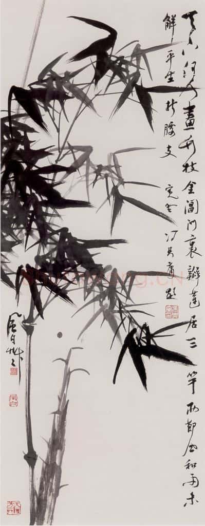 90年代 蒋凤白《风雨春笋》书画作品