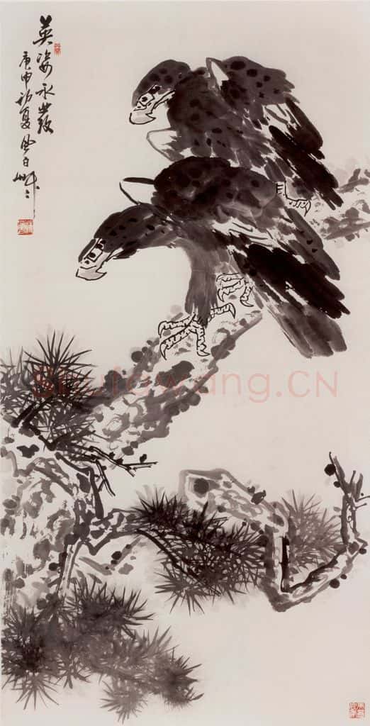 1980年 蒋凤白《英姿永发》书画作品