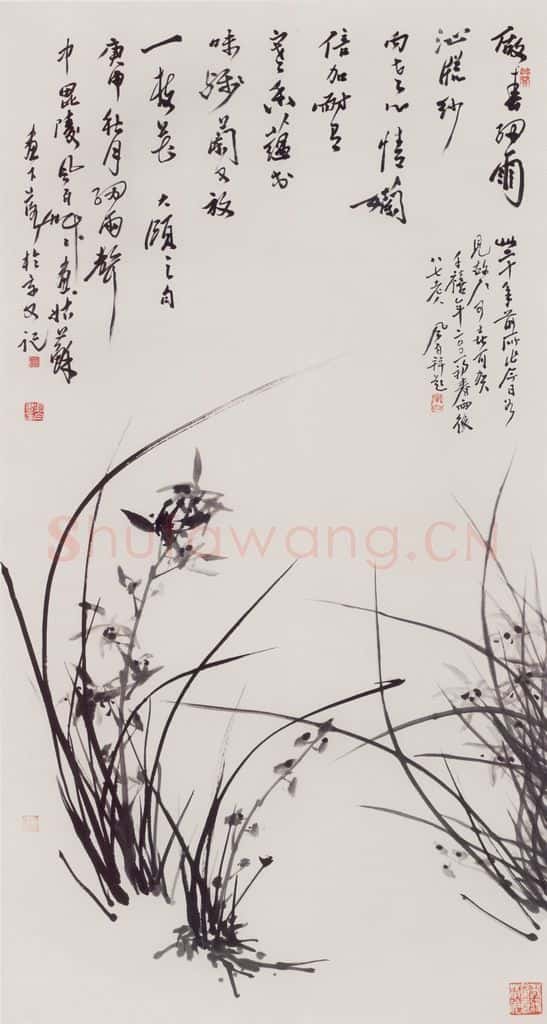 1980年 蒋凤白《寒香图》书画作品