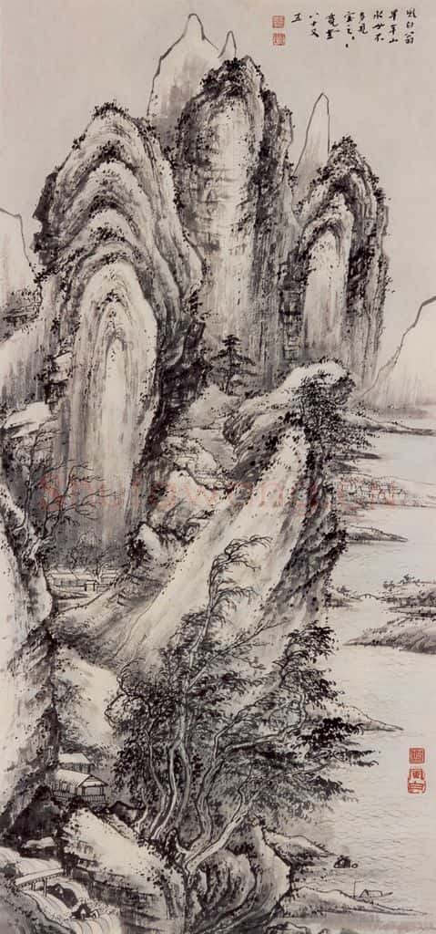 40年代 蒋凤白《仿古山水》书画作品