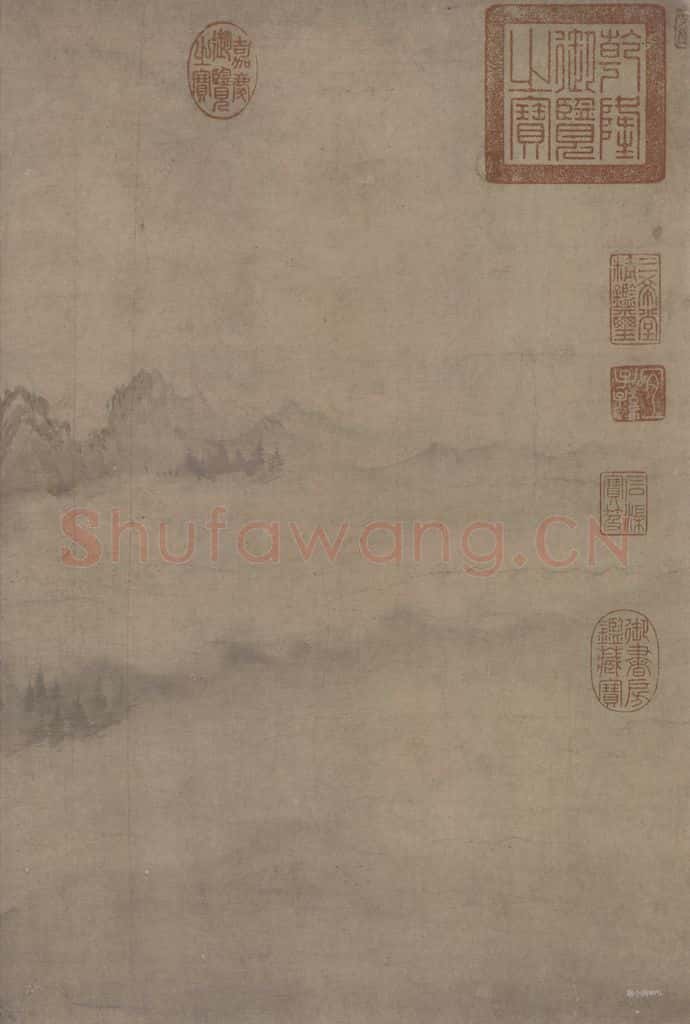 宋代 赵芾《江山万里图》书画作品