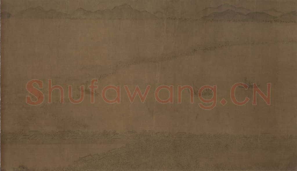 宋代 李嵩《钱塘观潮图》书画作品