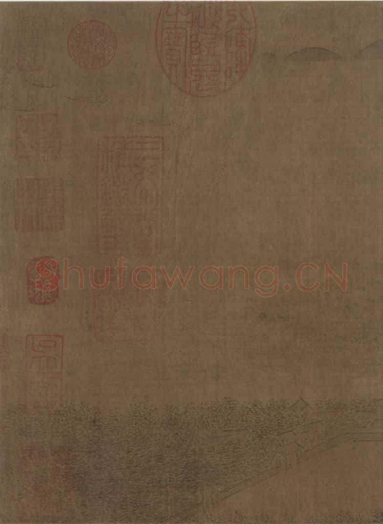 宋代 李嵩《钱塘观潮图》书画作品