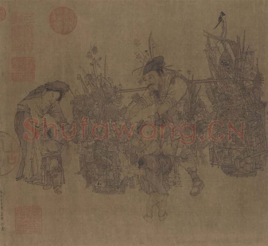 宋代 李嵩《货郎图》书画作品