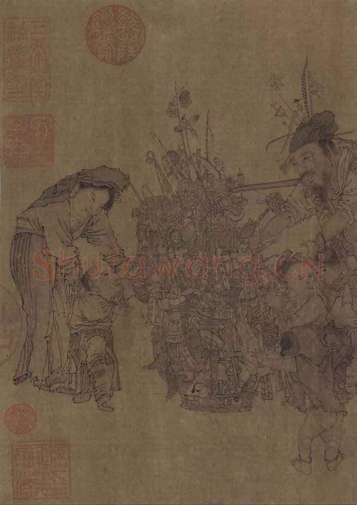 宋代 李嵩《货郎图》书画作品
