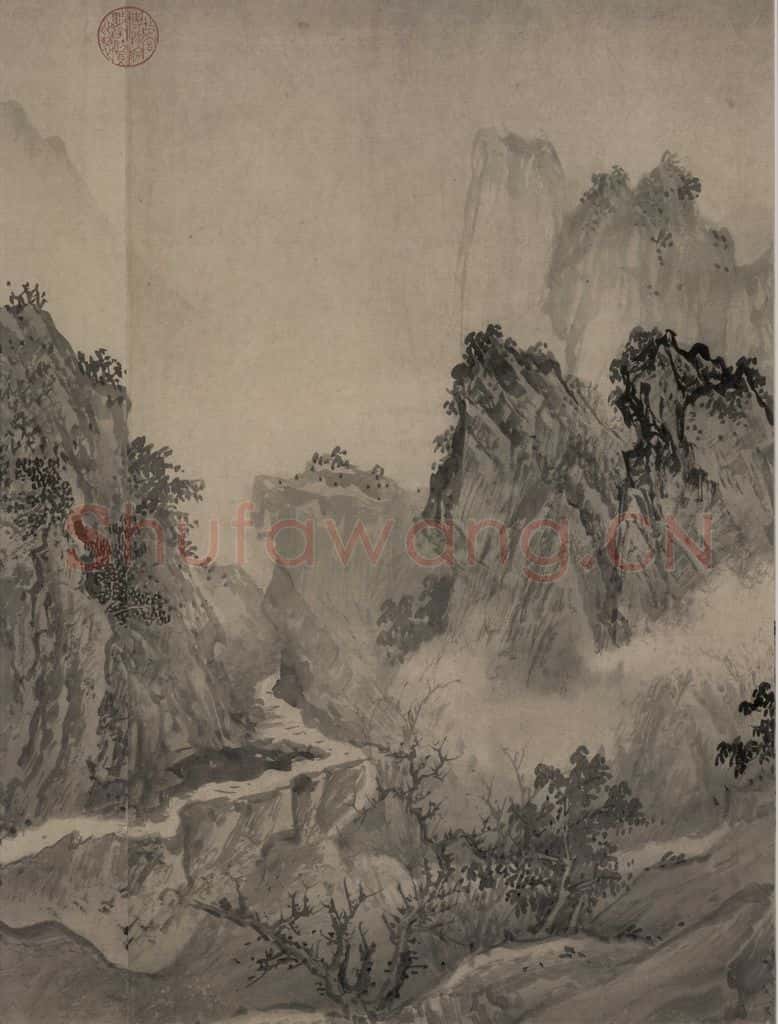 宋代 赵芾《江山万里图》书画作品