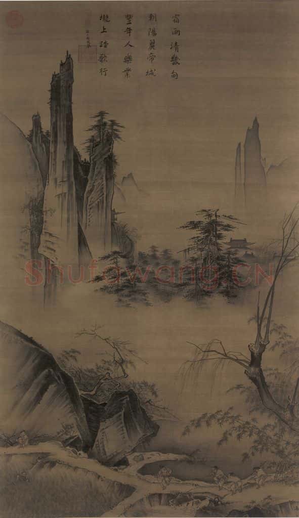 宋代 马远《踏歌图》书画作品