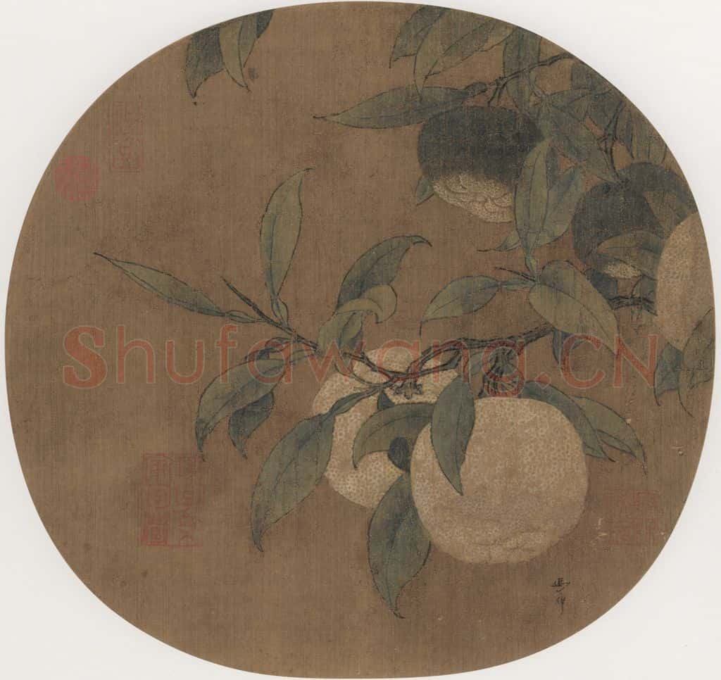 宋代 马麟《橘绿图》书画作品