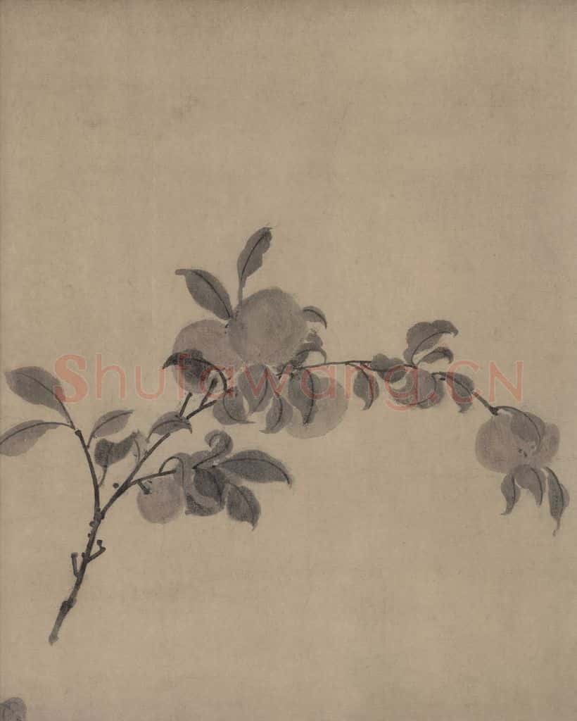 宋代 牧溪《水墨写生图》书画作品