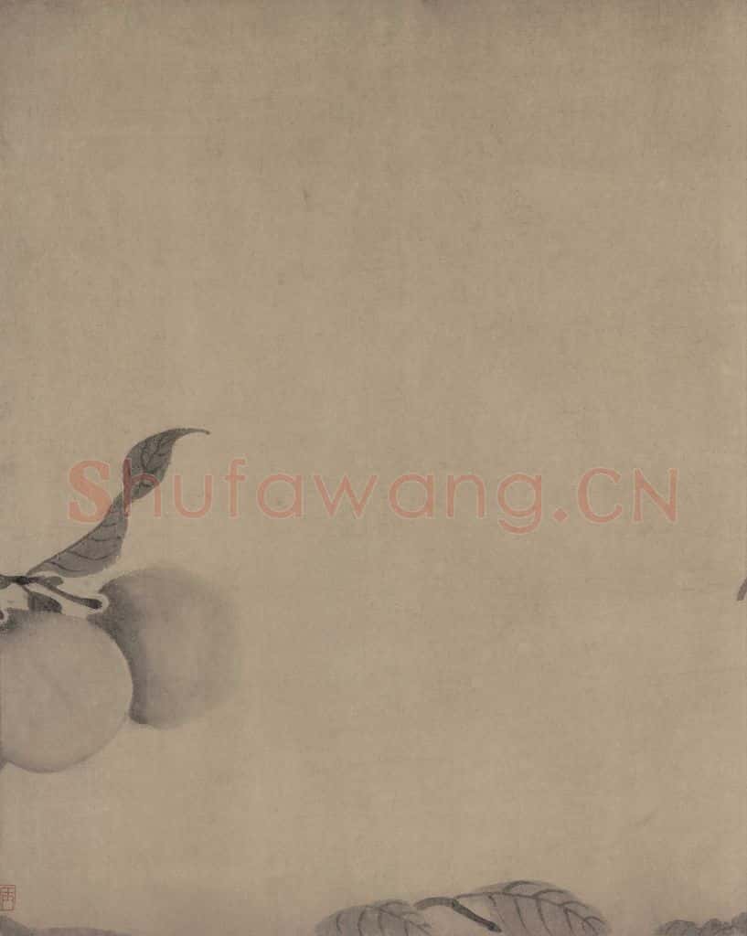 宋代 牧溪《水墨写生图》书画作品