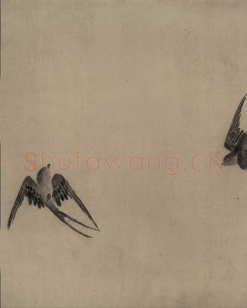 宋代 牧溪《水墨写生图》书画作品