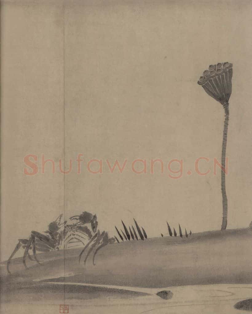 宋代 牧溪《水墨写生图》书画作品