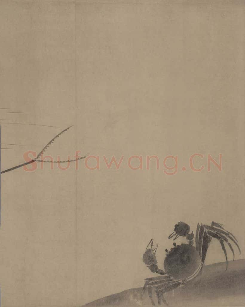 宋代 牧溪《水墨写生图》书画作品