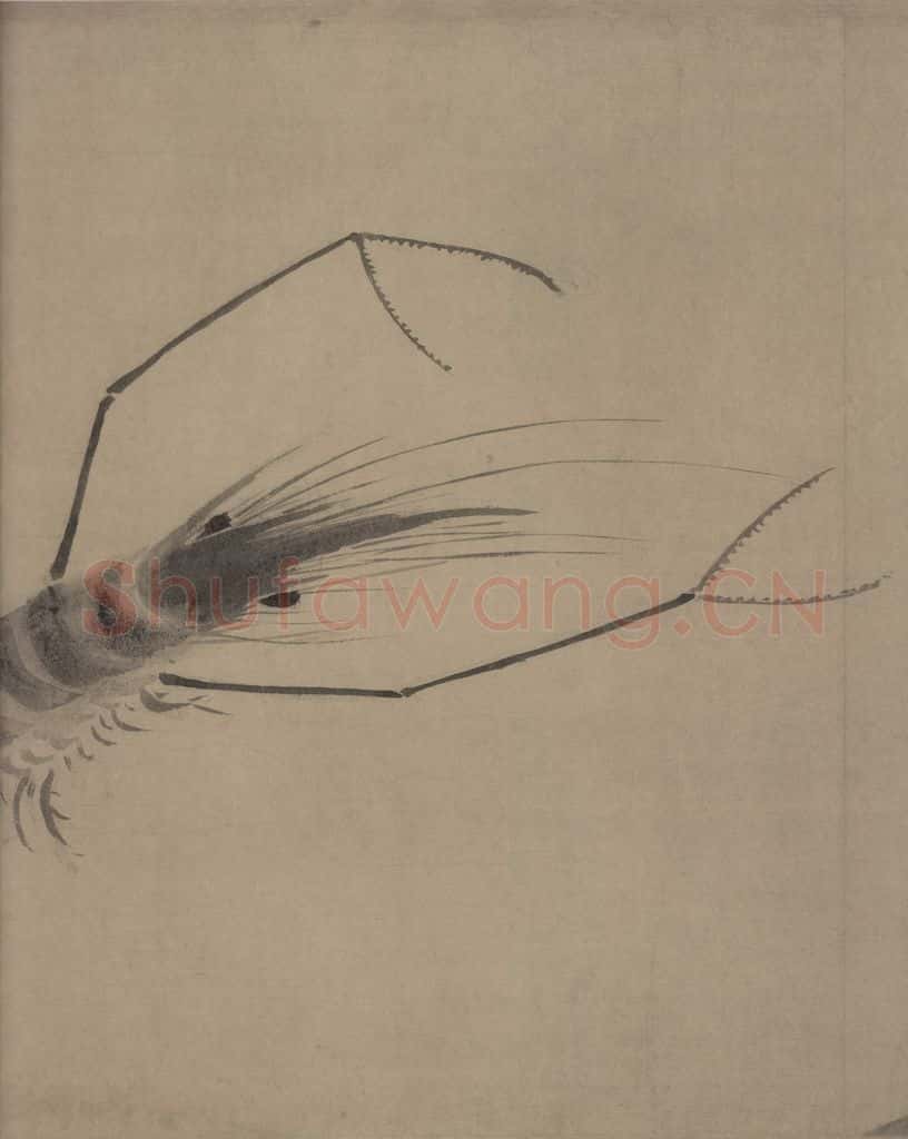 宋代 牧溪《水墨写生图》书画作品