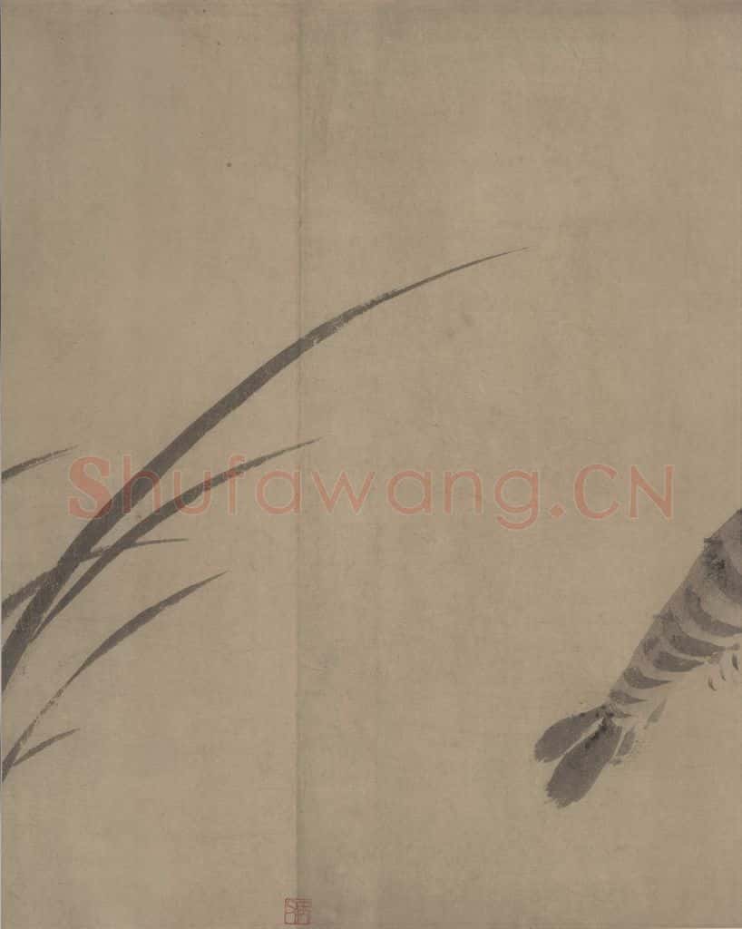 宋代 牧溪《水墨写生图》书画作品