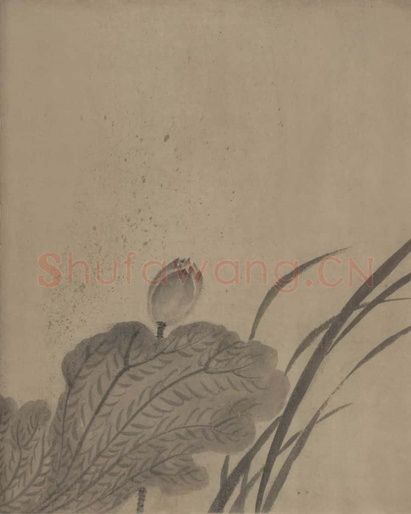 宋代 牧溪《水墨写生图》书画作品