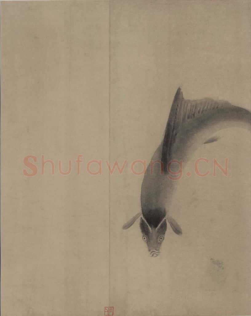 宋代 牧溪《水墨写生图》书画作品