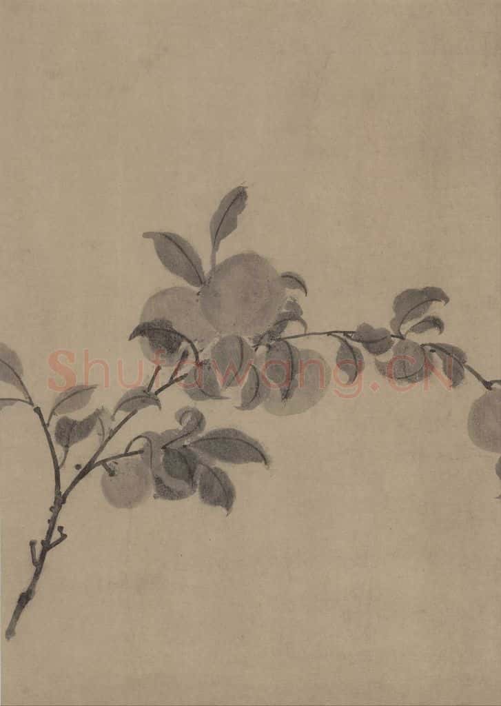 宋代 牧溪《水墨写生图》书画作品