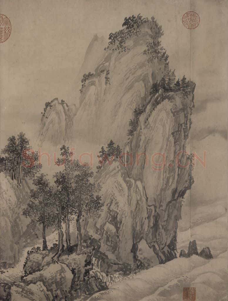 宋代 赵芾《江山万里图》书画作品