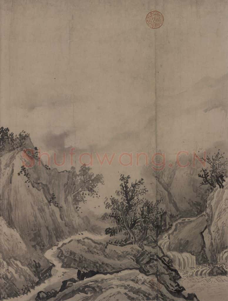 宋代 赵芾《江山万里图》书画作品