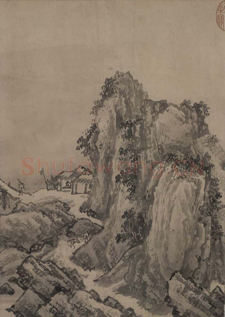 宋代 赵芾《江山万里图》书画作品