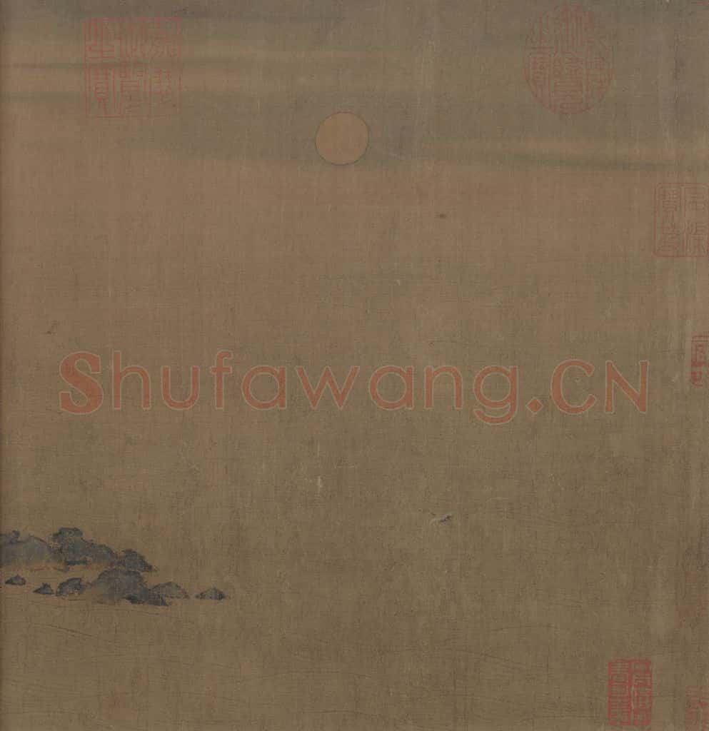 宋代 赵伯骕《万松金阙图》书画作品