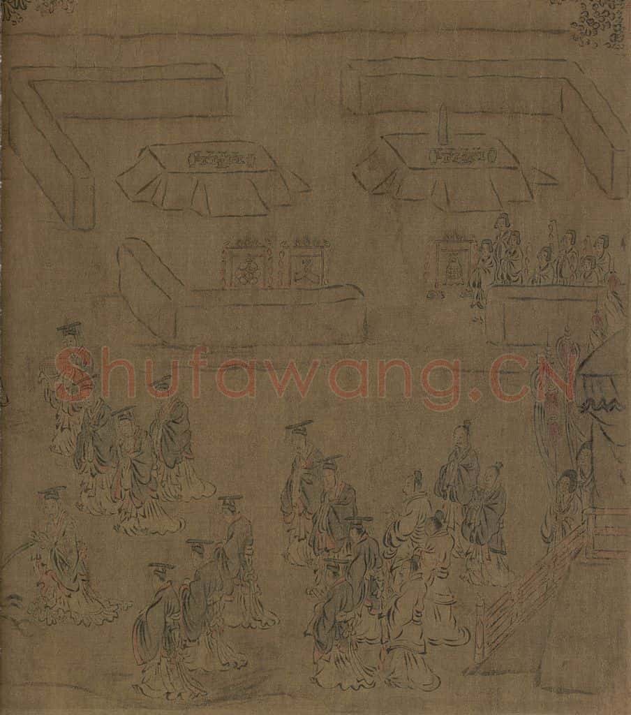 宋朝 马和之《闵予小子之什图》书画作品