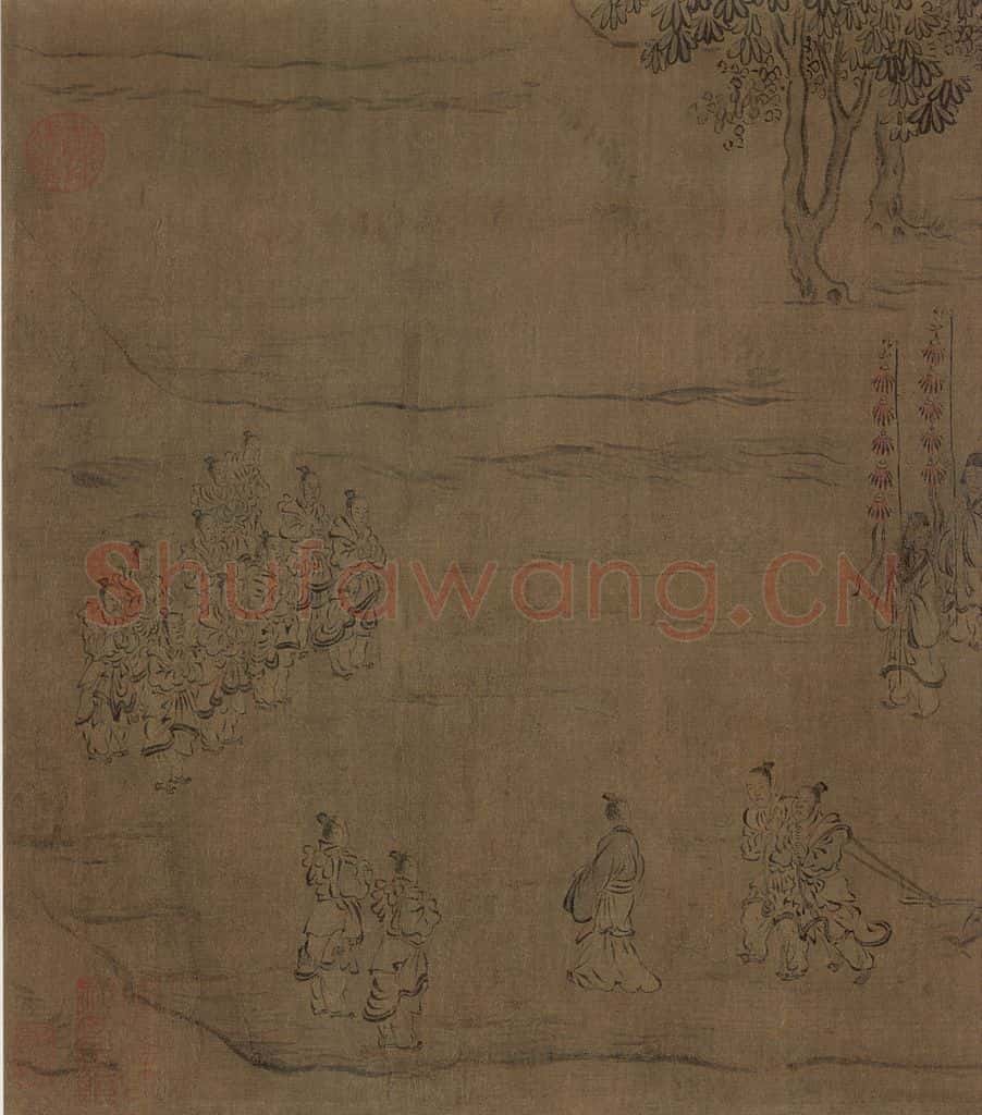 宋朝 马和之《闵予小子之什图》书画作品