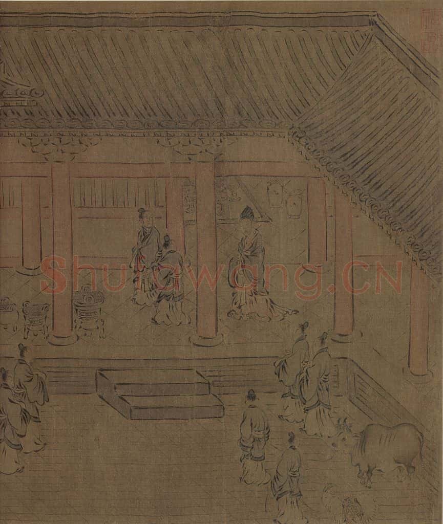 宋朝 马和之《闵予小子之什图》书画作品