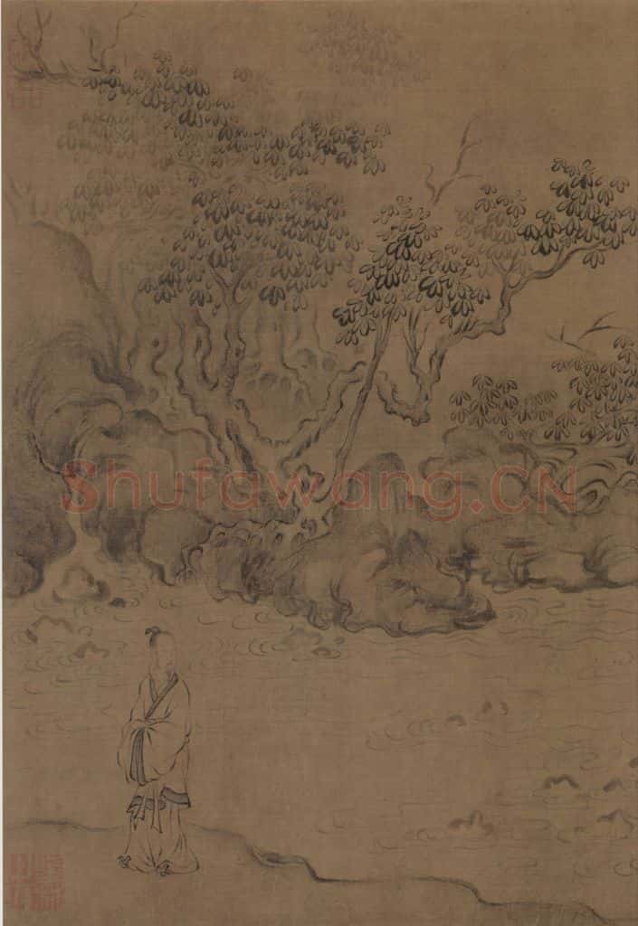 宋朝 马和之《唐风图》书画作品