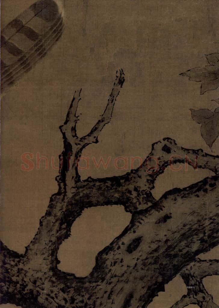 宋朝 李迪《枫鹰雉鸡图》书画作品