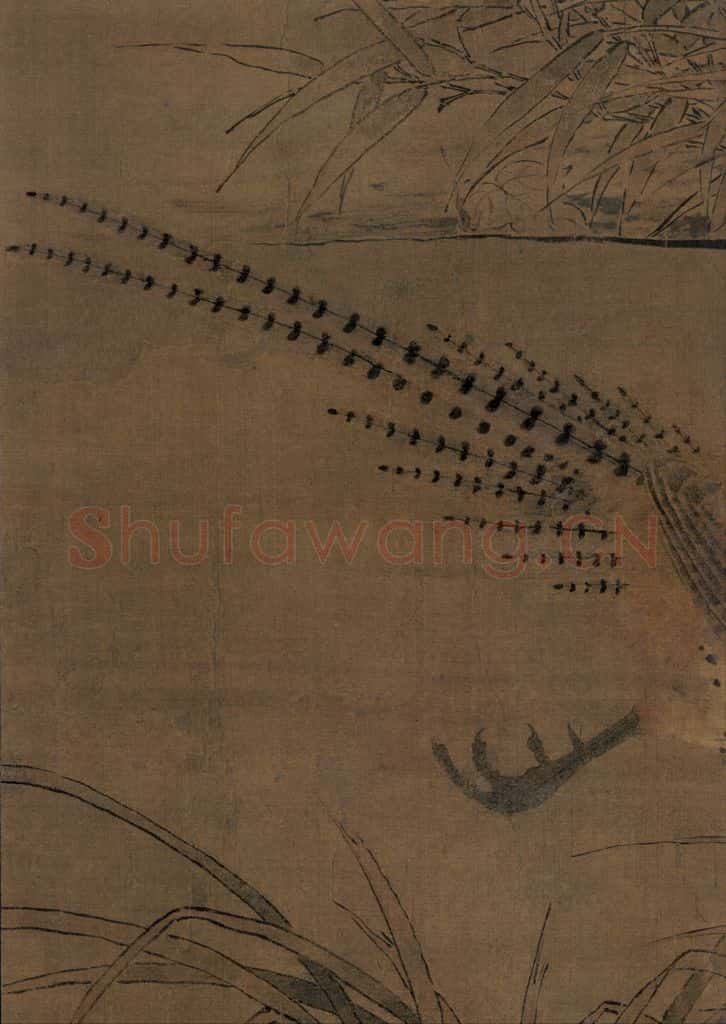 宋朝 李迪《枫鹰雉鸡图》书画作品