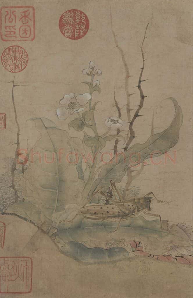 宋 赵昌《写生蛱蝶图》书画作品