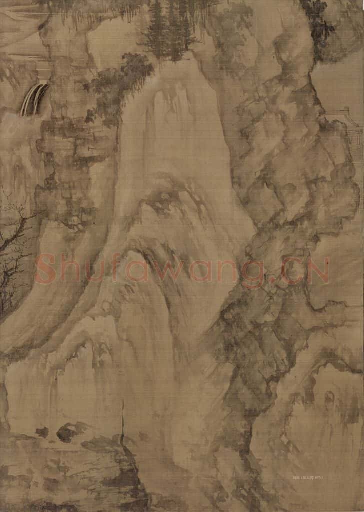 宋 王诜《渔村小雪图》书画作品