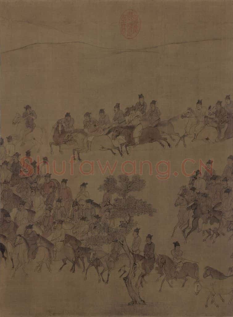 宋 李公麟《临韦偃牧放图》书画作品